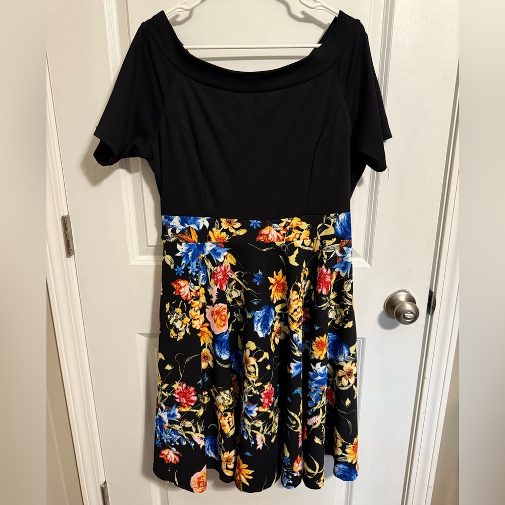 Floral Black Dress